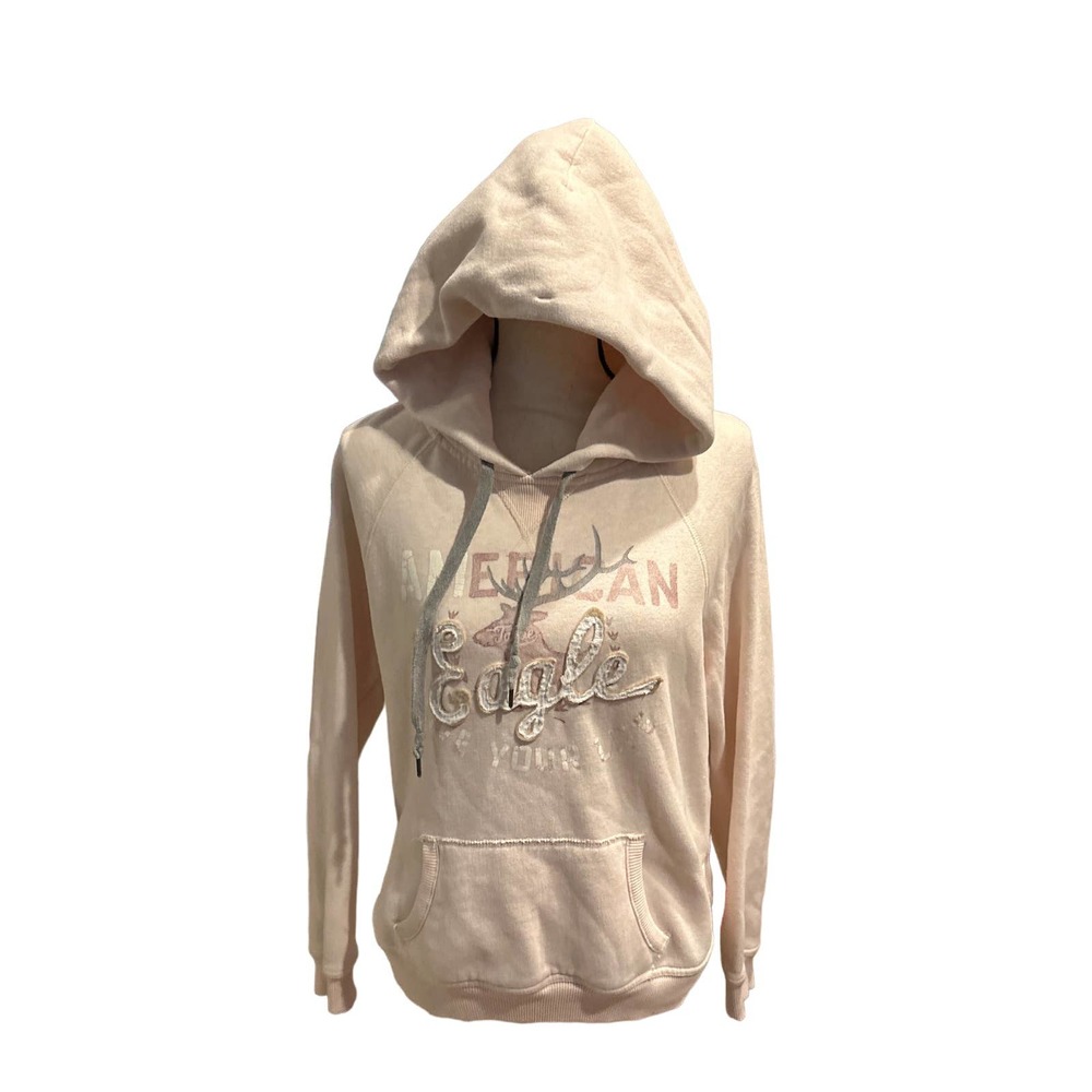 American Eagle Outfitters Cream Hoodie